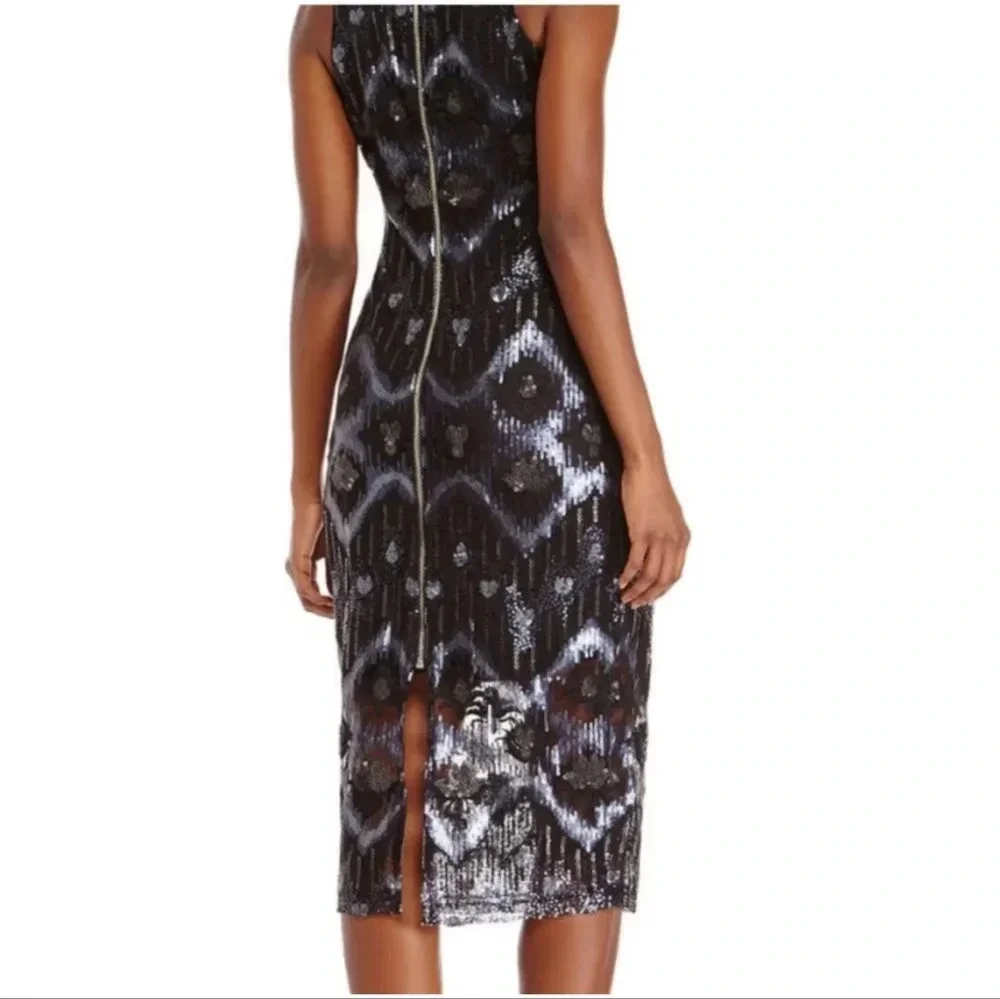 Alexia Admor Sequin Black & Navy Mini Dress - Picture 2 of 9